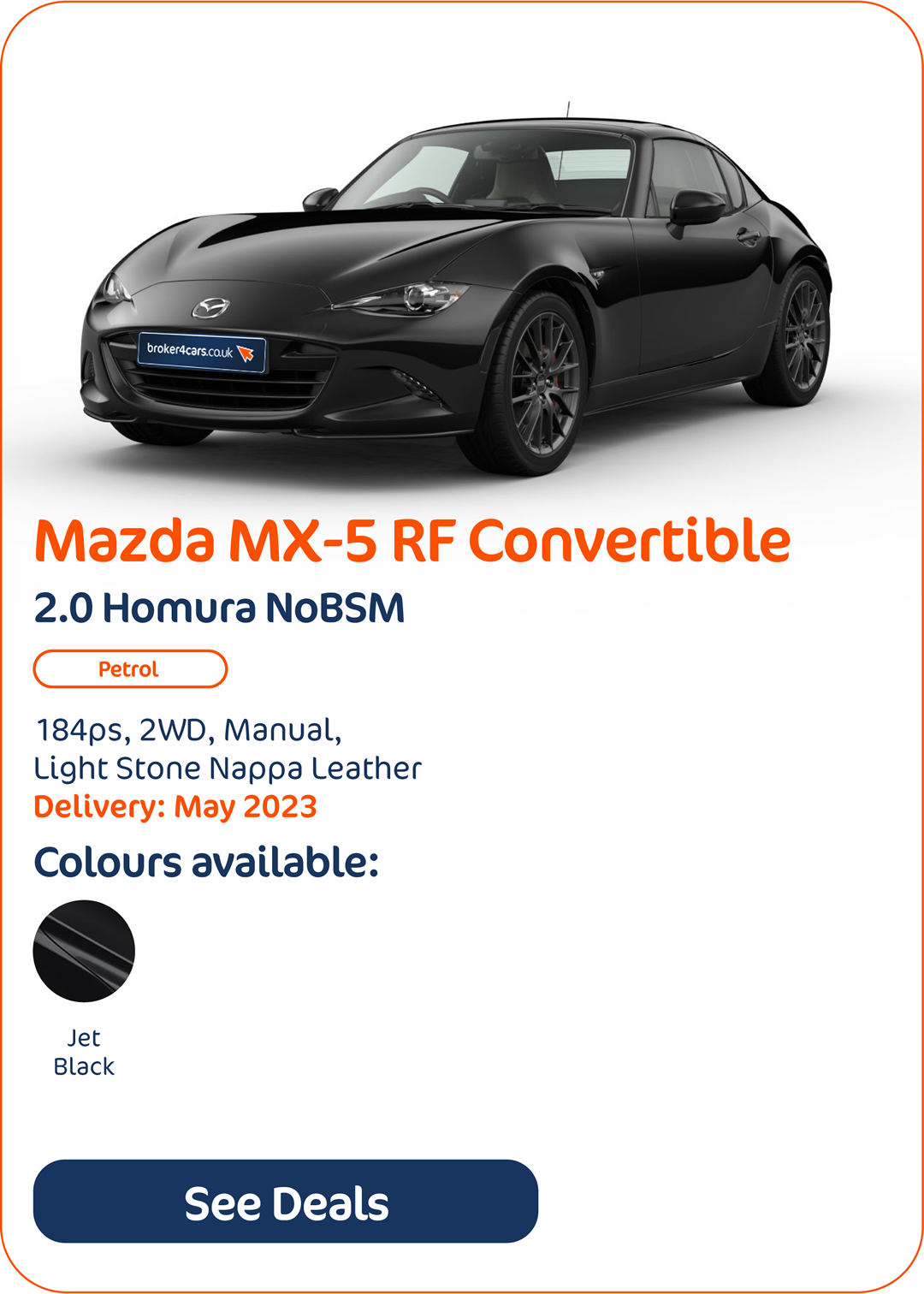 Mazda MX-5 RF Convertible 2.0 Homura NoBSM - Click to Enquire